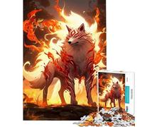 Puzzle da 1000 pezzi con volpe Kitsune giapponese ideale per compleanno e Natale decorazione per la casa gioco educativo adatto a persone dai 14 anni in su (50x75cm)