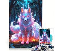 Puzzle da 1000 pezzi con volpe mistica nella foresta gioco educativo antistress compleanno e Natale 38x26cm