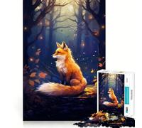 Puzzle da 1000 pezzi con volpe rossa nella foresta, ideale per adolescenti Rafforza la memoria, calma e relax Bordi lisci (38x52cm)