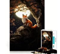 Puzzle da 1000 pezzi con volpe rossa nella foresta, ideale per adolescenti Rafforza la memoria, calma e relax Bordi lisci (38x52cm)