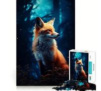Puzzle da 1000 pezzi con volpe rossa nella foresta, ideale per adulti Un gioco intelligente e divertente per tutta la famiglia Taglio preciso, opera d'arte (38x26cm)