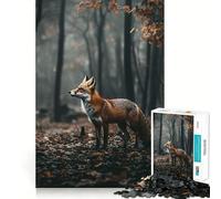 Puzzle da 1000 pezzi con volpe rossa nella foresta, ideale per ragazzi, gioco di squadra e attività creative, regalo classico (38x26cm)