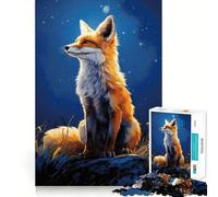 Puzzle da 1000 pezzi con volpe rossa nella foresta per adulti, ideale per rafforzare la memoria, per un divertimento informale, con bordi netti e un design classico (38x52cm)