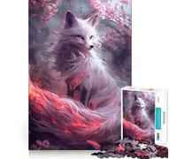 Puzzle da 1000 pezzi con volpe Sakura Kitsune per adulti e ragazzi, gioco di logica solido, divertente e silenzioso, taglio di precisione, Babbo Natale, scegli il tuo desiderio (38x52cm)