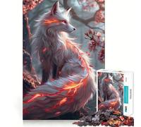 Puzzle da 1000 pezzi con volpe Sakura Kitsune per adulti e ragazzi, gioco di logica solido, divertente e silenzioso, taglio di precisione, Babbo Natale, scegli il tuo desiderio (50x75cm)