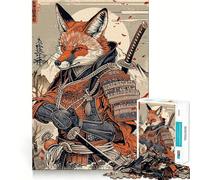 Puzzle da 1000 pezzi con volpe samurai per adolescenti, giocattolo stimolante per l'intelletto, rilassante, di alta qualità, regalo per le vacanze (38x52cm)