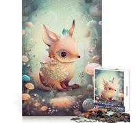 Puzzle da 1000 pezzi con volpe sognante e fantasiosa,ideale per ragazzi,stimola la capacità di pensiero,offre svago e divertimento,con bordi ben definiti e rappresenta un regalo invernale (38x52cm)