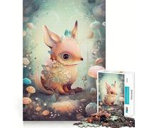 Puzzle da 1000 pezzi con volpe sognante e stravagante per ragazzi,gioco stimolante per la mente,incastro perfetto senza spazi vuoti,rilassante attività di gruppo al chiuso (38x52cm)