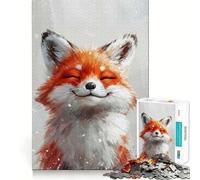 Puzzle da 1000 pezzi con volpe sorridente e felice,incastro perfetto,decorazione,rompicapo,regalo,gioco rilassante,opera d'arte natalizia 50x75cm