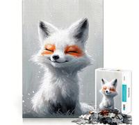 Puzzle da 1000 pezzi con volpe sorridente e gelida, ideale per adulti, con design logico, per un piacevole svago, con bordi definiti e un regalo delizioso 38x26cm