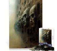Puzzle da 1000 pezzi con volti di pietra tra le rovine, ideale per adolescenti, gioco cognitivo per un divertimento lento Bordo di alta qualità Scegli il desiderio di Babbo Natale 50x75cm