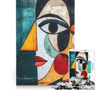 Puzzle da 1000 pezzi con volti femminili di diversi colori, gioco educativo, decorazione perfetta, compleanno e Natale 50x75cm