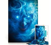 Puzzle da 1000 pezzi con volto demoniaco spettrale per adolescenti, gioco di logica e puzzle da assemblare, divertente, con taglio di precisione, regalo elegante 38x52cm