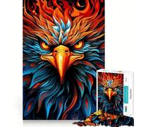 Puzzle da 1000 pezzi con volto di aquila fenice per ragazzi, gioco di intelletto, per tutta la famiglia, taglio di qualità, (38x52cm)