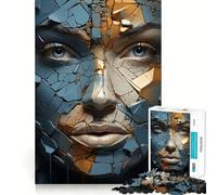 Puzzle da 1000 pezzi con volto di donna surreale, ideale per adolescenti, gioco di logica stimolante, ideale per il relax e come sorpresa di compleanno 38x26cm