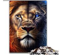 Puzzle da 1000 pezzi con volto di leone colorato, in legno, regalo perfetto per genitori, amanti e amici - età 14+, 50x75cm, coinvolgente attività di gioco per la famiglia