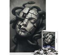 Puzzle da 1000 pezzi con volto di Medusa in pietra decorazione per la casa giocattoli ottimo regalo per giochi gioco pratico difficile e stimolante dimensioni 38x26cm