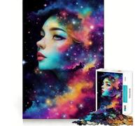 Puzzle da 1000 pezzi con volto di nebulosa e donna affascinante, ideale per adolescenti Gioco di puzzle che stimola la creatività e il divertimento Decorazione murale con taglio preciso (50x75cm)