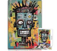 Puzzle da 1000 pezzi con volto di robot astratto, giocattolo, gioco intellettuale, educativo, regali di Babbo Natale segreto, dimensioni 38x26cm