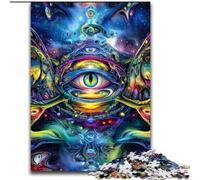 Puzzle da 1000 pezzi con volto psichedelico per adolescenti, giochi educativi, decorazione per la casa, adatti per la decorazione del desktop (26x38cm)