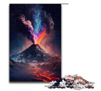 Puzzle da 1000 pezzi con vulcano spaziale in eruzione per adulti adatto a coppie e adolescenti dai 14 anni in su 75x50 cm