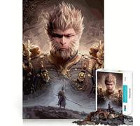 Puzzle da 1000 pezzi con Wukong e il fumo nero,gioco di precisione,giocattolo creativo e divertente,gioco rilassante,regalo di Natale per la tranquillità 38x52cm