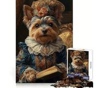 Puzzle da 1000 pezzi con Yorkshire Terrier Duchessa Rinascimentale ideale per adolescenti Stimola la memoria crea un'atmosfera rilassante e favorisce la concentrazione Perfetto come regalo di Natale