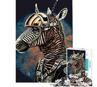 Puzzle da 1000 pezzi con zebra astronauta attività divertenti da fare a casa gara di velocità manuale gioco educativo per ragazzi dai 14 anni in su (50x75cm)