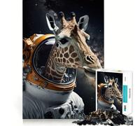 Puzzle da 1000 pezzi con zebra astronauta per adulti,gioco di memoria e concentrazione,incastro perfetto,compatto e divertente per il tempo libero in famiglia (38x26cm)