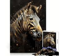 Puzzle da 1000 pezzi con zebra e creature mistiche, ideale per adulti Regalo perfetto per allenare la mente e rilassarsi Bordi ben definiti Allegro regalo (50x75cm)