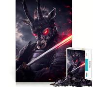 Puzzle da 1000 pezzi con zebra,guerriero samurai e animale,per adulti,gioco di potenziamento mentale,taglio laser per un incastro perfetto,divertimento in famiglia,attività serale (50x75cm)