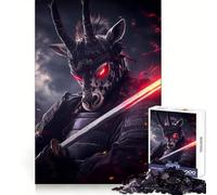 Puzzle da 1000 pezzi con zebra, guerriero samurai e animale, per adulti, stimolante per il pensiero logico, ideale per distrazioni, con incastro perfetto, regalo festivo (50x75cm)
