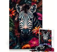 Puzzle da 1000 pezzi con zebra nella giungla, ideale per ragazzi, un'attività stimolante e rilassante, perfetta per il tempo libero Dimensioni: 38x26cm