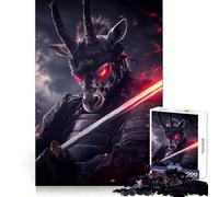 Puzzle da 1000 pezzi con zebra, samurai e guerriero, per adulti Allenamento della concentrazione, divertimento antistress, assemblaggio preciso, idea regalo creativa (38x52cm)