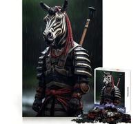 Puzzle da 1000 pezzi con zebra samurai per ragazzi, gioco di logica e abilità, rilassante, taglio preciso, regalo di Natale (38x52cm)