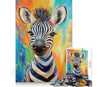 Puzzle da 1000 pezzi con zebra sorridente, ideale per ragazzi, gioco di logica, relax e divertimento, taglio preciso, regalo artistico (38x26cm)