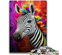 Puzzle da 1000 pezzi con zebre colorate, regali per adolescenti, attività divertenti da svolgere a casa, regalo di compleanno, regali da viaggio (50x75cm)
