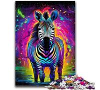 Puzzle da 1000 pezzi con zebre colorate, regali per adolescenti, gioco educativo, decorazione da parete, compleanno e Natale (38x26cm)