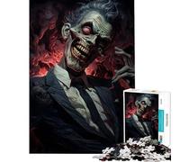 Puzzle da 1000 pezzi con zombie spaventosi e sorridenti ideale per adulti un rompicapo perfetto per le vacanze o per passare il tempo in casa perfetto per compleanni e Natale (dimensioni 38x26cm)