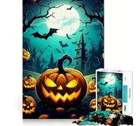 Puzzle da 1000 pezzi con zucche spettrali da incubo per adulti, ideale per rafforzare la memoria, attività domestica, bordi netti, regalo festivo (38x26cm)