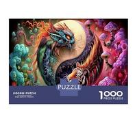 Puzzle da 1000 pezzi Confrontazione Drago-Tigre per bambini di età superiore ai 12 anni, Puzzle stimolante di creature leggendarie e fauna selvatica regalo per uomini e donne, 70x50 cm