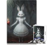 Puzzle da 1000 pezzi, Coniglio Bianco inquietante nel Paese delle Meraviglie, Giocattoli, Giochi Educativi, Analisi e Logica, Regali di Babbo Natale Segreto, Dimensioni 50x75cm