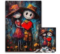Puzzle da 1000 pezzi, coppia di graffiti, in cartone, design intricato per adolescenti, decorazioni fai da te e divertimento che stimola la mente, 26x38cm