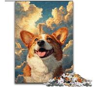 Puzzle da 1000 pezzi "Corgi in The Cloud", attività di unione familiare, regalo per la casa, gioco per famiglie (dimensioni 26x38cm)