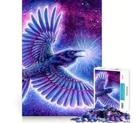 Puzzle da 1000 pezzi "Corvo che posiziona le stelle" per adolescenti Puzzle che migliora la memoria, rilassante e confortevole, con taglio preciso, ideale come regalo festivo (38x26cm)