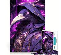 Puzzle da 1000 pezzi "Corvo del Mago Viola" per Adulti, Regalo, Gioco di Sfida Mentale, Facile, Tempo Libero, Taglio Preciso, Regalo Speciale (38x52cm)