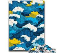 Puzzle da 1000 pezzi "Corvo in piedi su un libro" per adulti e adolescenti, antistress per ammazzare il tempo durante le vacanze, con poster abbinato e foglio di quiz, 50x75cm