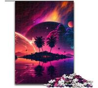 Puzzle da 1000 pezzi "Cosmic Beach", puzzle impossibili per adulti, idea regalo per le feste, opera d'arte umoristica, opera d'arte dettagliata (dimensioni 50x75cm)