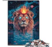 Puzzle da 1000 pezzi "Cosmic Lion" per adulti e adolescenti, interessante strumento per ridurre lo stress e favorire l'interazione genitore-figlio (50x75cm)