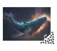 Puzzle da 1000 pezzi "Cosmic Whale Fantasy" con paesaggio a onde cosmiche, gioco educativo per adulti, decorazione per la casa, difficile e stimolante,compleanni di, 38x26 cm.